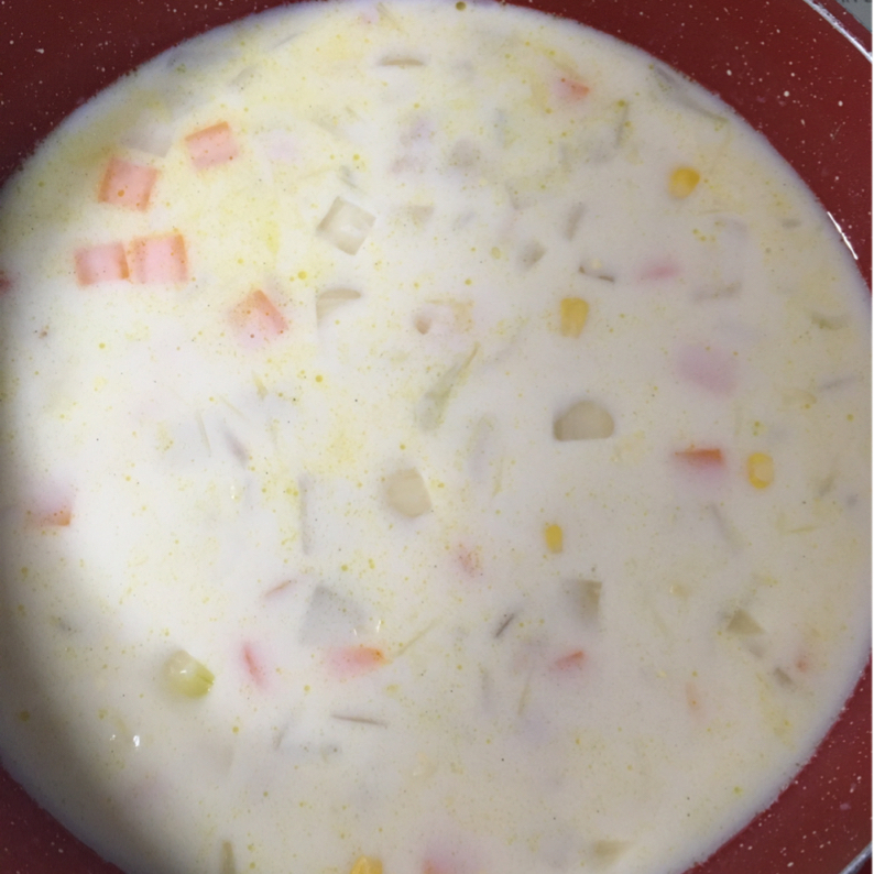 1品で満腹 具沢山つぶつぶコーンスープのレシピ動画 作り方 Delish Kitchen