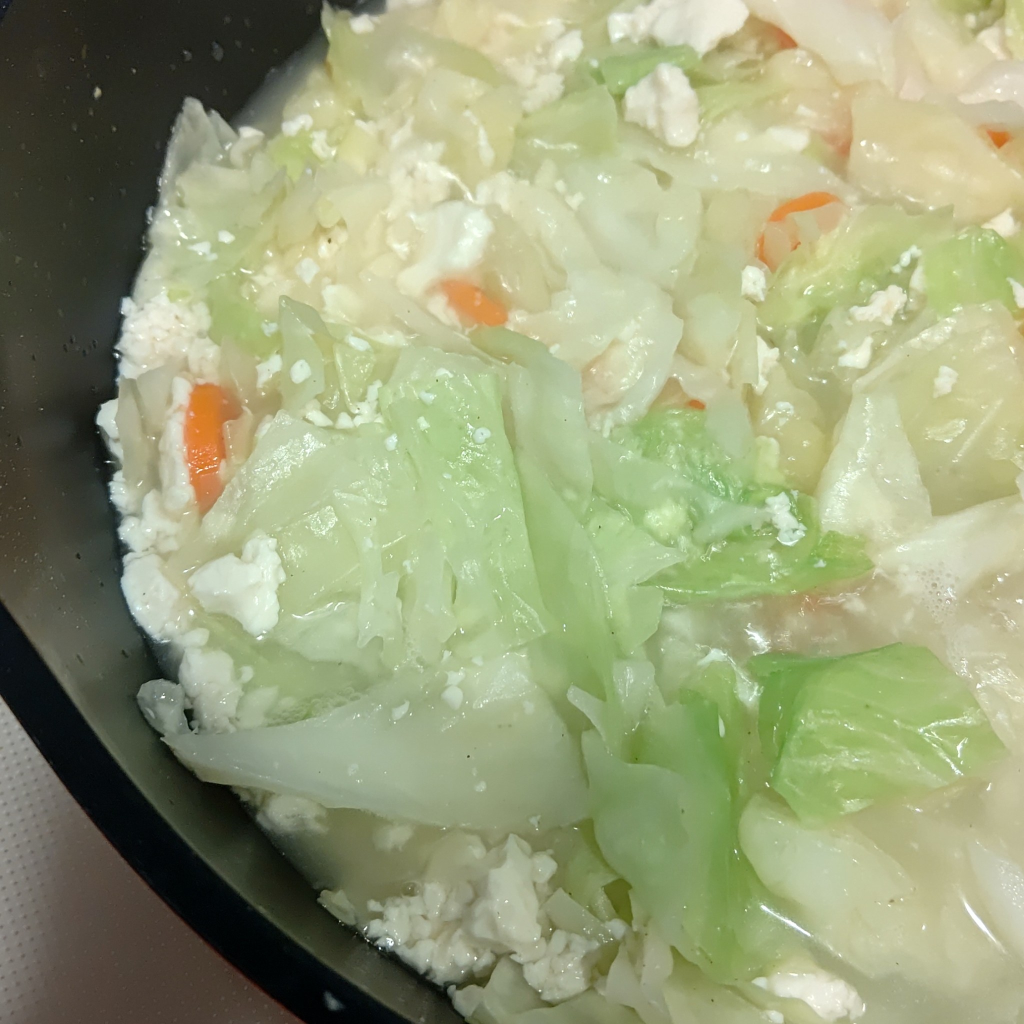 キャベツが甘い キャベツとくずし豆腐のスープのレシピ動画 作り方 Delish Kitchen