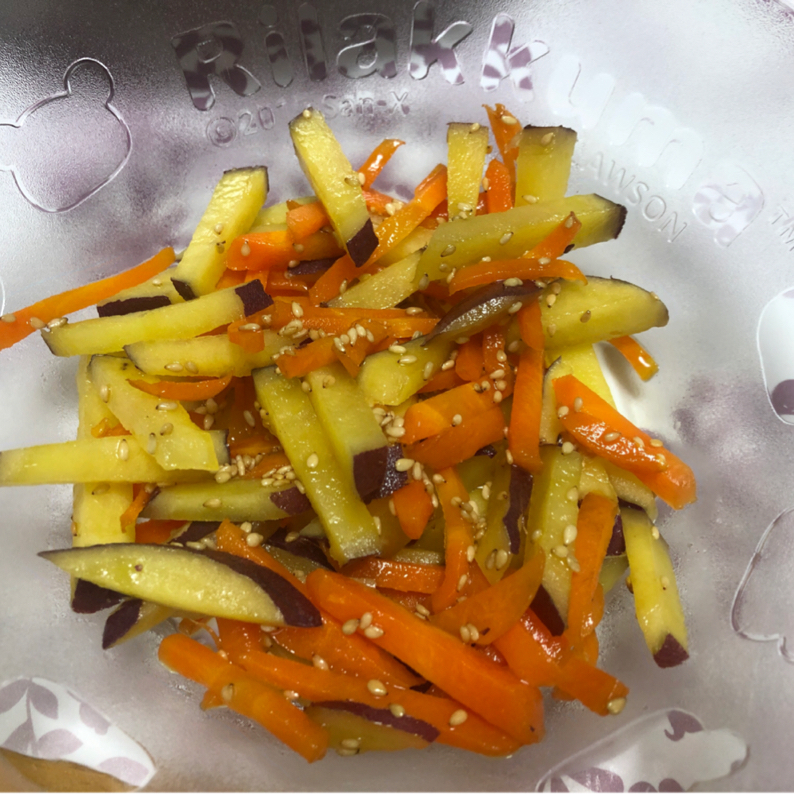 おつまみにもオススメ 人参とさつまいもの塩バターきんぴらのレシピ動画 作り方 Delish Kitchen