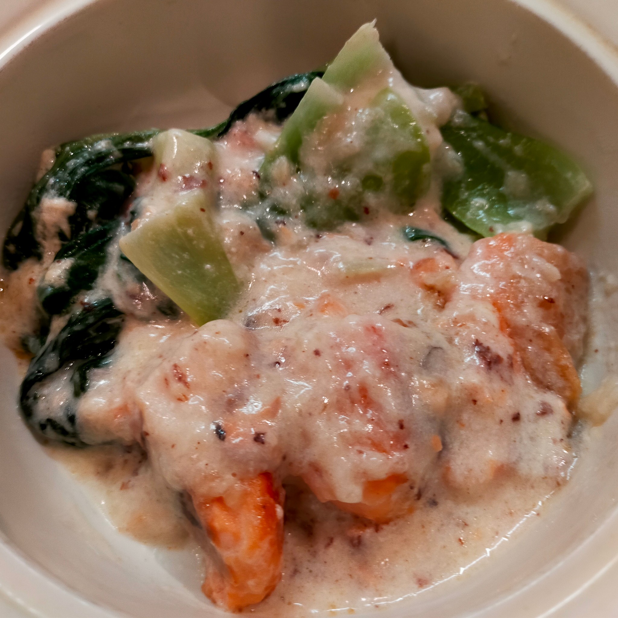 トロトロであたたまる 鮭とチンゲン菜のクリーム煮のレビュー Delish Kitchen