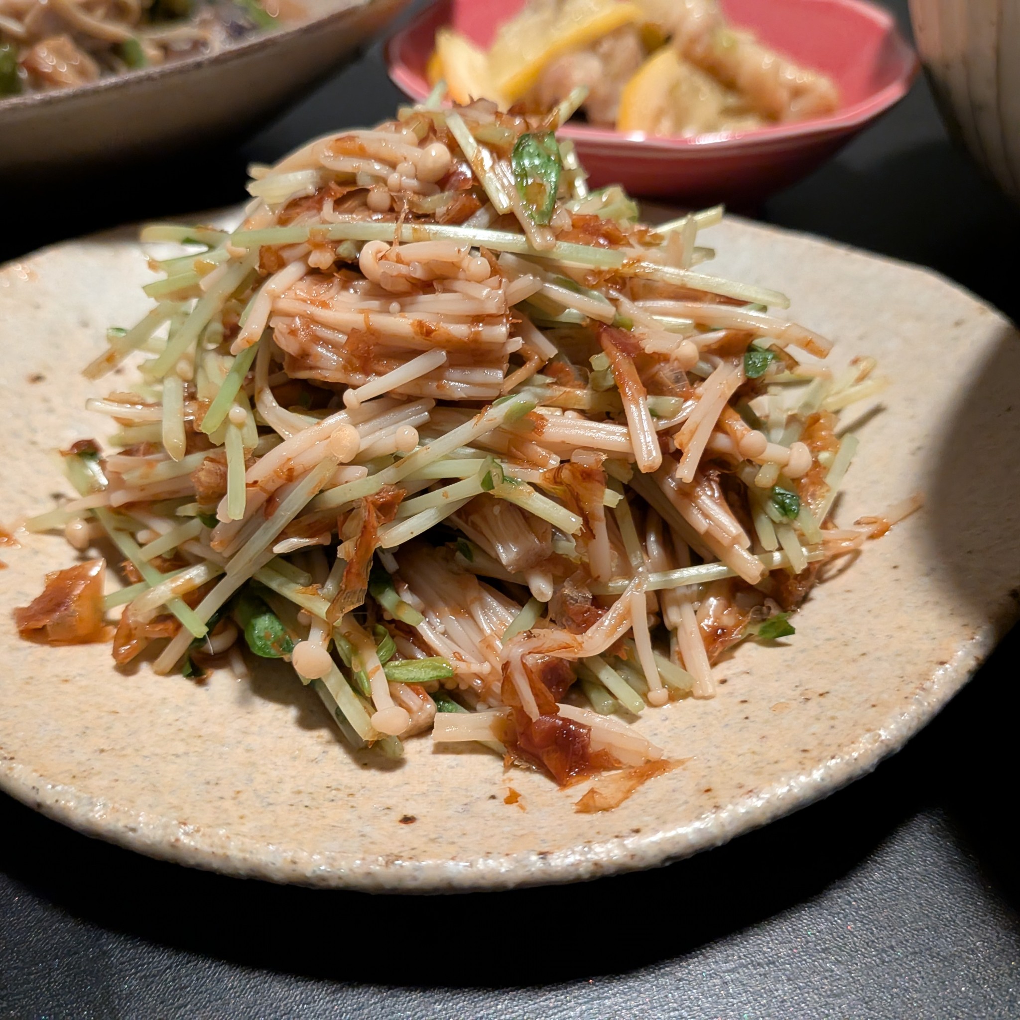 レンジで作る！ 豆苗とえのきのポン酢あえのレシピ動画・作り方 | デ